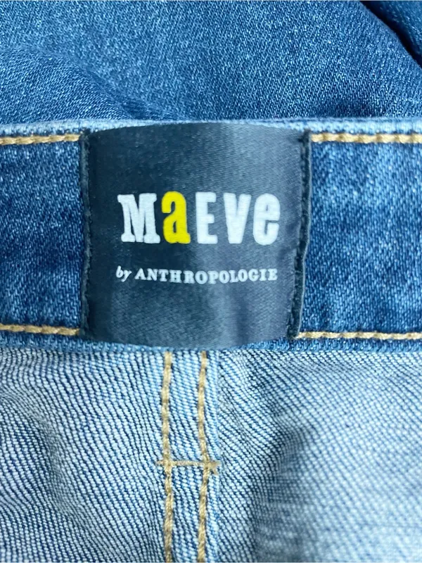 Maeve Anthropologie Jada Jeans Sz 28 Blue High Rise Wide Leg Trouser Flare Denim - Image 8