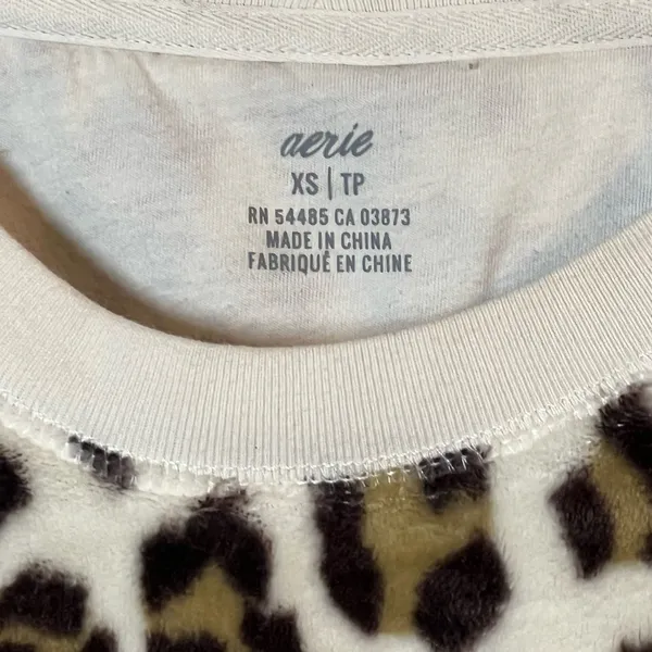 Aerie Oversized Cheetah Crewneck, sz XS - Image 2