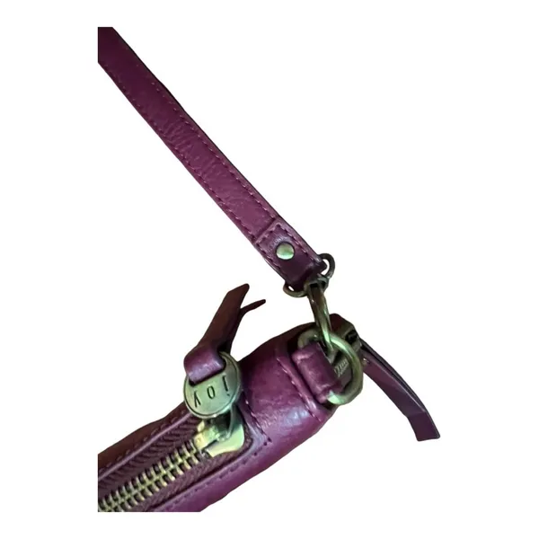 Joy Susan Chloe Purple vegan Leather Wristlet Clutch multi zip pockets wallet - Image 8