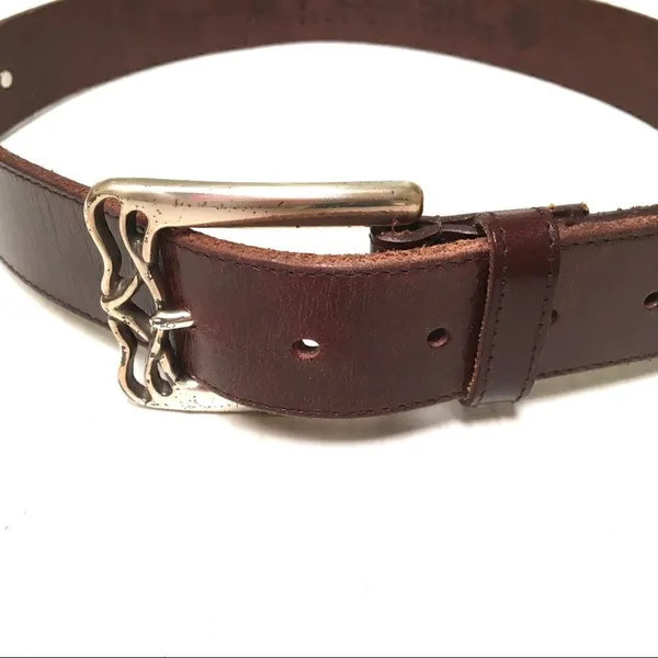 Fossil leather & silver belt L‎ - Image 3