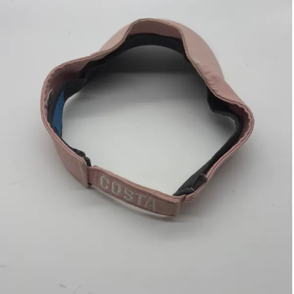 Costa Del Mar Pink Cotton Sun Visor Hat Embroidered Logo Adjustable Strap - Image 4