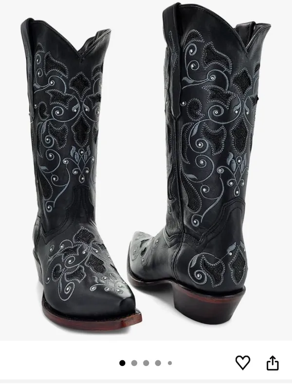 Soto Cowboy Boots Black Size 10 - Image 3
