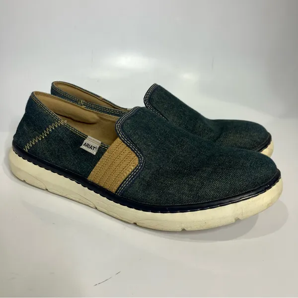 Ariat Ryder‎ shoes in blue denim slip on women’s size 10 casual sneakers loafers - Image 2