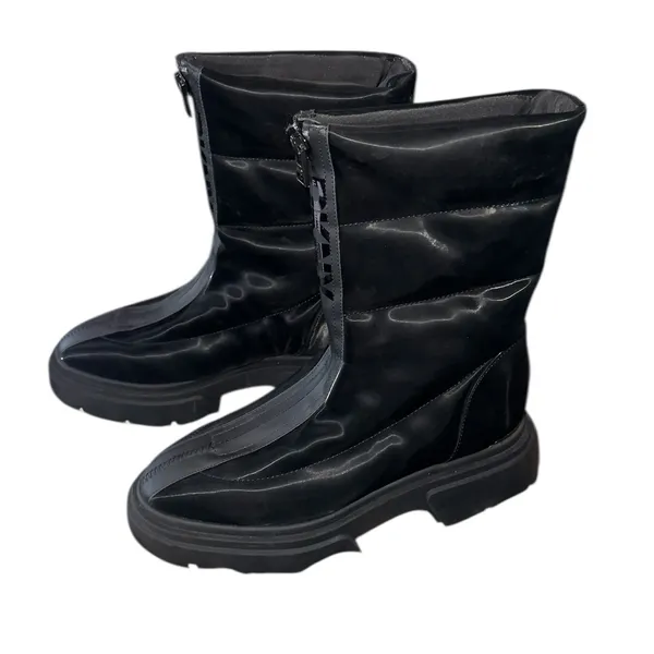 NEW $286 DKNY Women's Fiza Zipper Boots Black sz -7.5 - Image 8