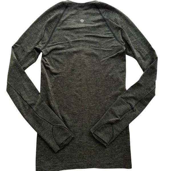 Lululemon Swiftly Tech Long Sleeve Crew 2.0 4 Heathered Army Green Black - Image 5
