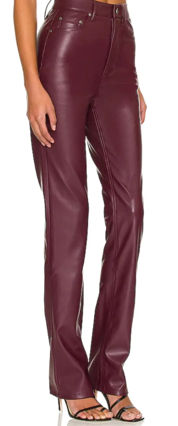 Revolve AFRM Heston Vegan Leather Straight Leg Pants - Image 2