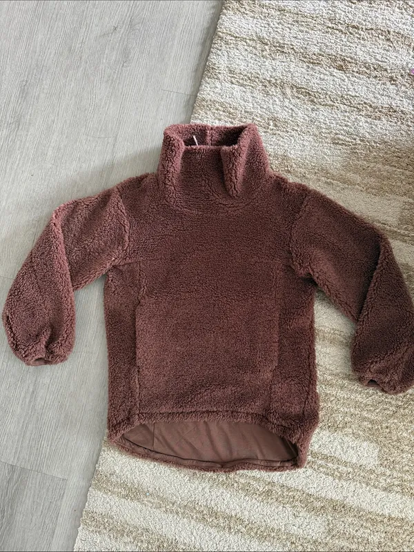 Lululemon Cozy Plush Sherpa Funnel Neck Sweater - Mauve size 2 - Image 8