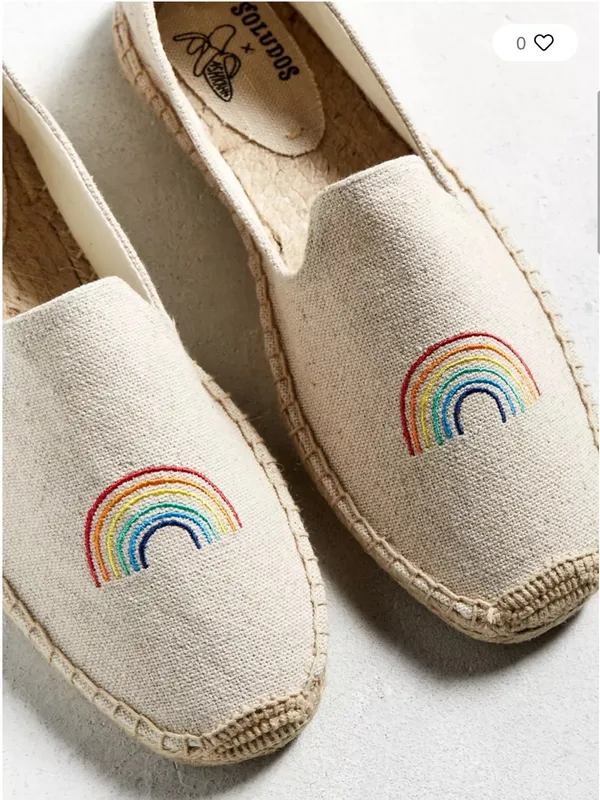 Soludos x Ashkahn Natural Rainbow Embroidered Espadrilles - Image 2