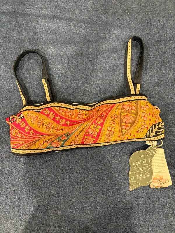 Agua Bendita Sutton Lula crop bikini top paisley sz M new NWT - Image 3