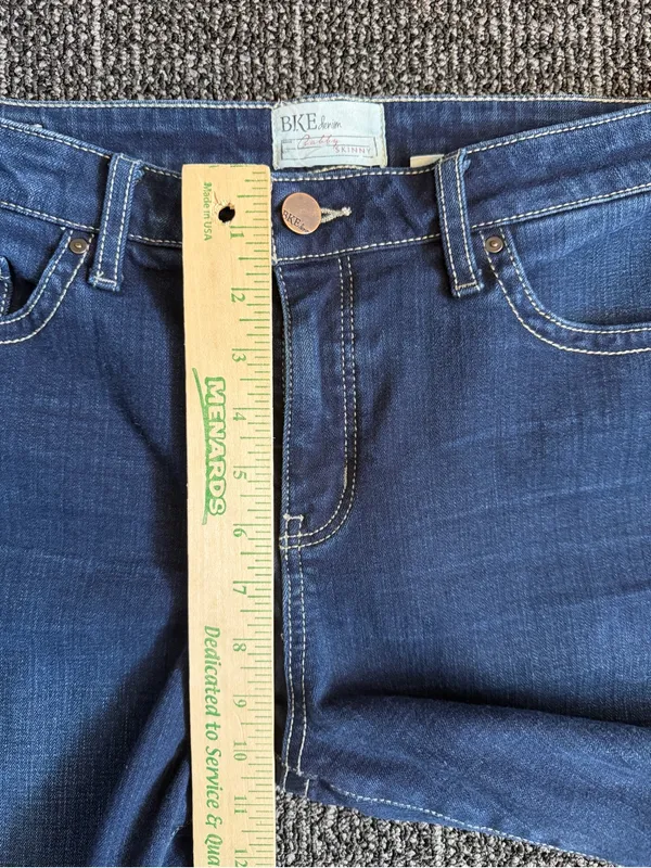 BKE Jeans Gabby Women's Sz 29 Curvy Fit High Rise Skinny Ankle Frey Hem Stretch - Image 2