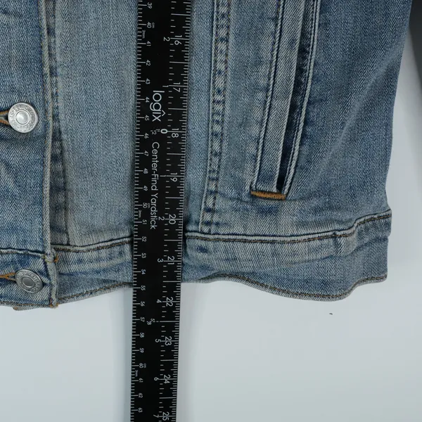 Levis Denim Jean Trucker Jacket Womens‎ Medium Blue Light Wash - Image 10