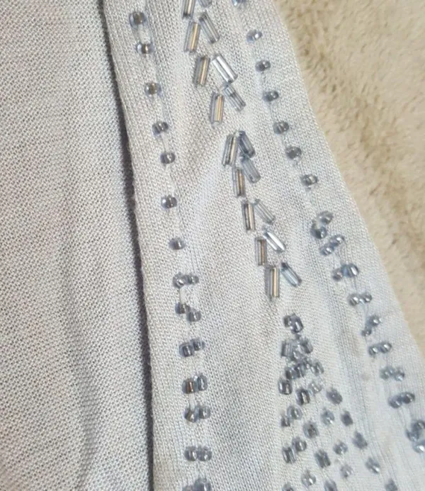 New York & Company Beaded Meckline Sleeveless Top - Image 3