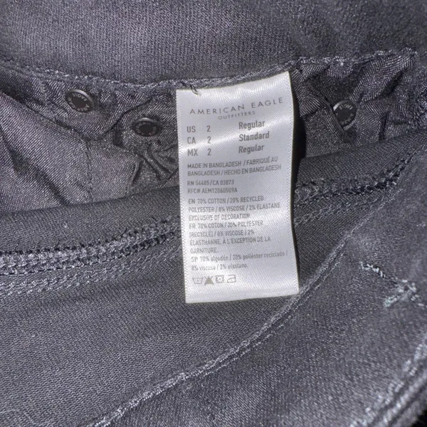 American Eagle Outfitters jeans denim Jeans Black Stretch Pockets Button Fly 2 - Image 6