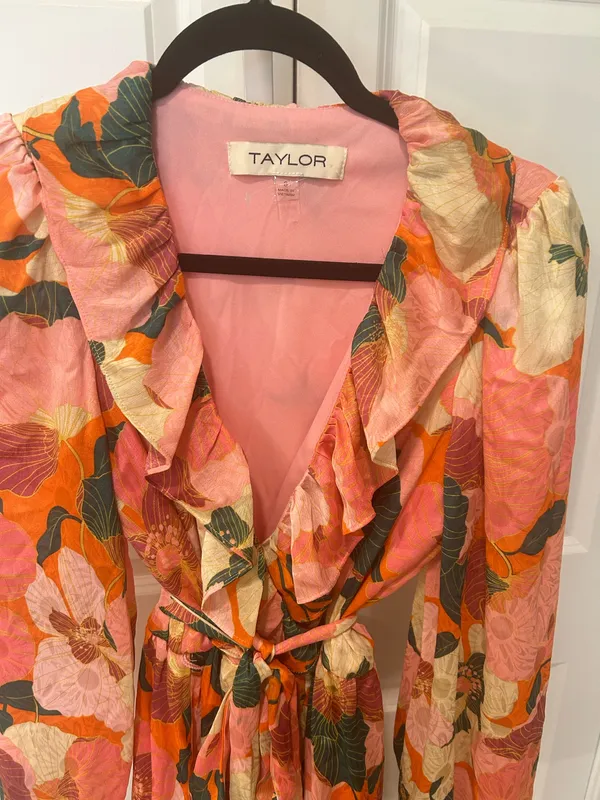 Floral Dress Pink Size 8 - Image 2