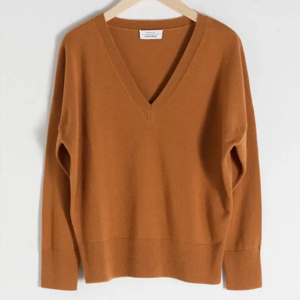 &Other Stories Light Brown 100% Cashmere Sweater Size XS - Image 2