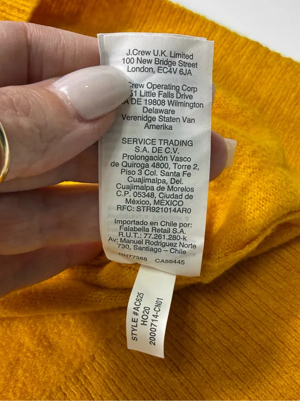J. Crew Wool Blend Women's Scoop Neck Sweater in Marigold Size Medium - Image 8