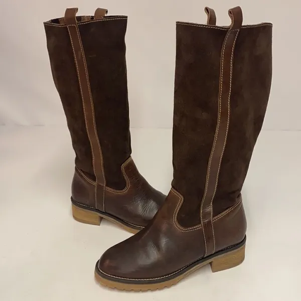 SBICCA JAVAN LEATHER RIDING BOOTS KNEE-HIGH BOOTS size 8.5 B23A‎ - Image 2