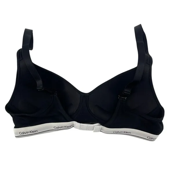 Calvin Klein Black Wireless Logo Band Bra - Image 8