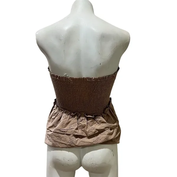 Love Tree Women's Strapless Peplum Top Beige Camisole Size S - Image 8