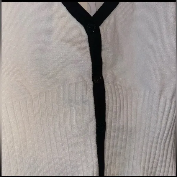 Commense Minimalism Contrast Trim Sweater Skirt Set size XL - Image 6