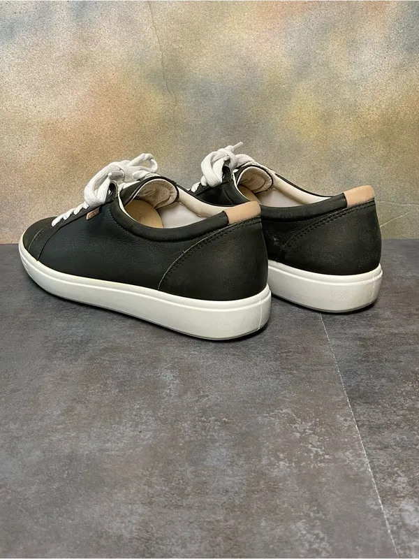 Ecco Soft 7 Women's Deep Green Leather Sneakers Size 10 - Image 10