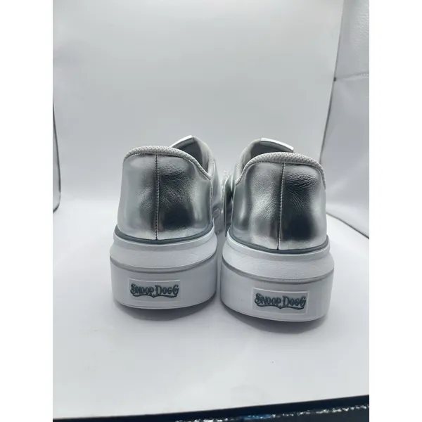 NEW Sketchers Snoop Dogg Silver‎ Metallic WOMENS Size 7.5 - Image 3