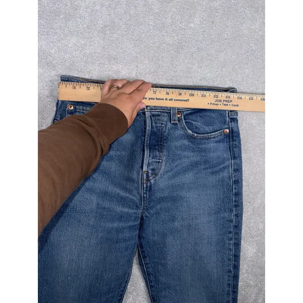 Levis Jeans Womens 26 blue Denim Wedgie Straight Button Fly Premium - Image 10