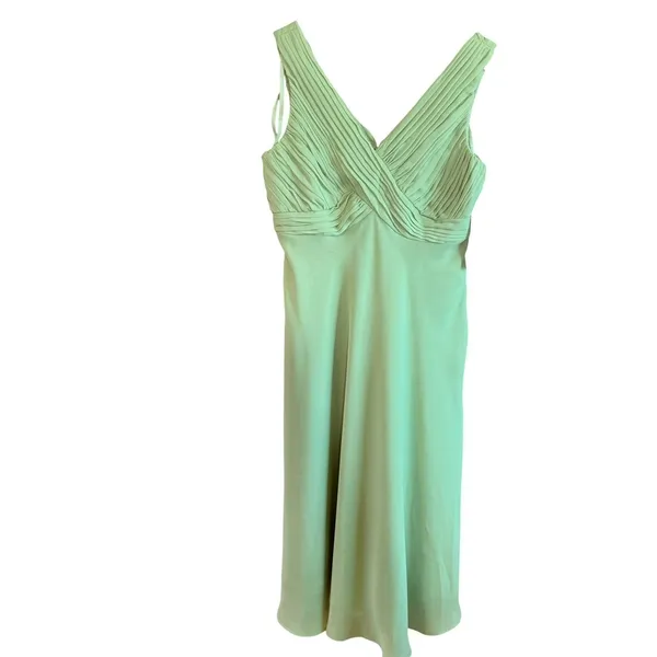 Worthington Semi Formal Midi Dress Sleeveless Green Size 10 Fits Small - Image 2