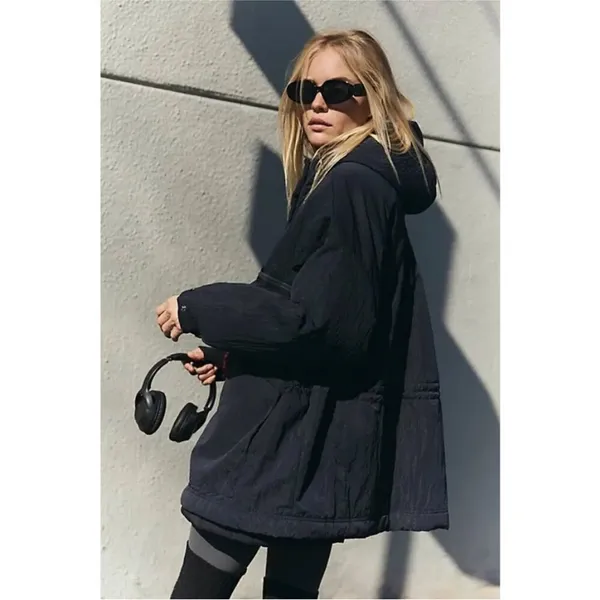 Free People Movement Billie Boxy Insulated Lightweight Jacket in Black M/L - Image 5