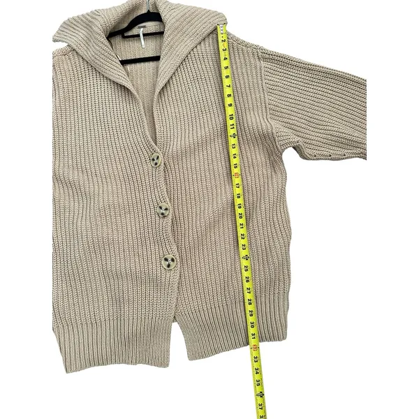 Free People Swim Too Deep Cardigan in the almond tan size XL NWT - Image 7