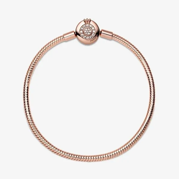 🆕Pandora Moments Sparkling Crown O Snake‎ Chain Bracelet - Image 3