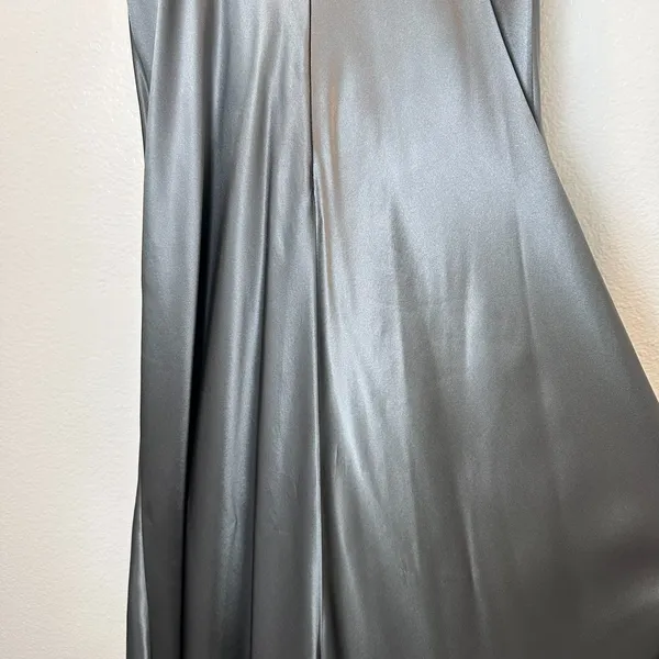 MARC BOUWER GLAMIT Size (4) Women's Dress Gray 100% Silk Formal Beaded‎ - Image 11