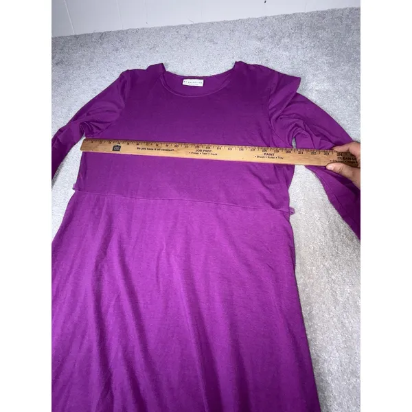 bryn walker dress purple tie waist midi‎ bubble small overiszed Bamboo Cotton - Image 5