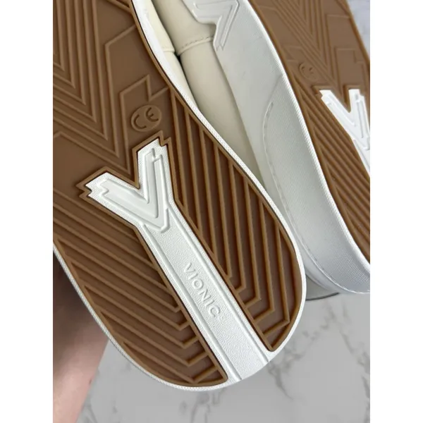 Vionic Carson Slip On Sneaker Womens 11 NWOT Cream Beige Leather Comfort Shoe - Image 7