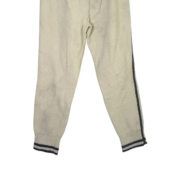 J. Crew Bouclé Texture Striped Sweater Joggers Old School Style M Cream #3198 - Image 7