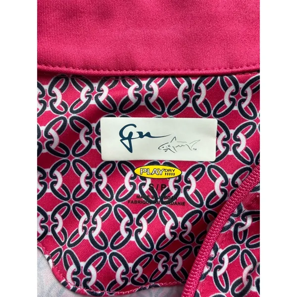 Greg Norman for TPC Pink Print Play Dry Sleeveless Golf Shirt Size S - Image 3