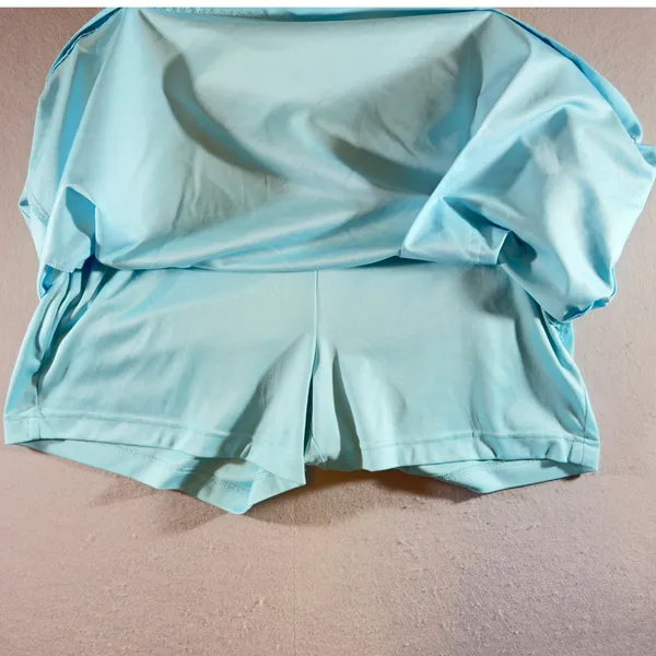 604 | IZOD Golf Skort Women 12 Aqua Blue Athletic Tennis Skirt Built‎ In Shorts - Image 3