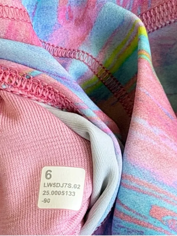 EUC Lululemon Wunder Train High Rise Leggings Prism Marble Multi Size 6 Rtl. $98 - Image 8