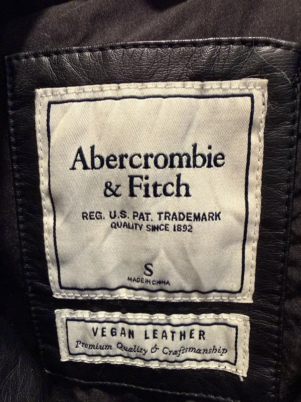 Abercrombie & Fitch Y2K Black Quilted vegan Leather Moto whimsigoth jacket S - Image 2