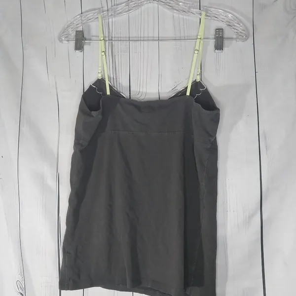 American Eagle Vintage Lace Trim Embroidered Neon Green Y2K 90's Cami - Image 5