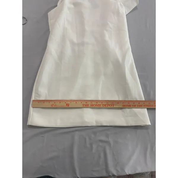Lulus White Asymmetrical Ruffle Sleeve Shift Mini Dress XL Bridal Graduation - Image 10