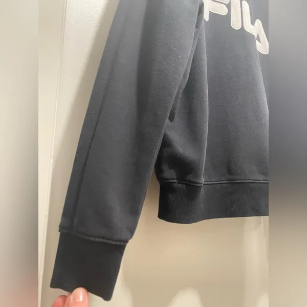 Vintage 90s FILA Black & White Pullover Sweater Sweatshirt - Image 5