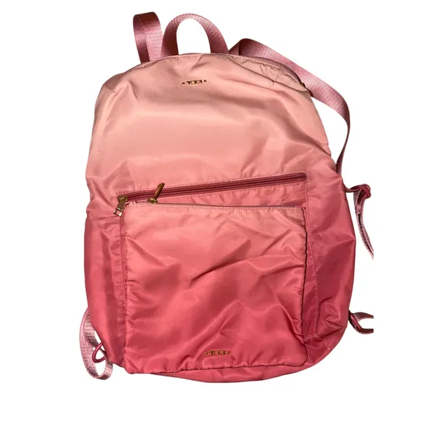 TUMI Voyageur‎ Just in Case Travel Backpack Nylon Ombré Pink Lightweight - Image 6
