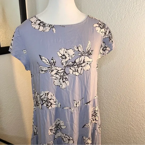 Free People Purple Rita Floral Tiered‎ Midi Dress Size Small - Image 5