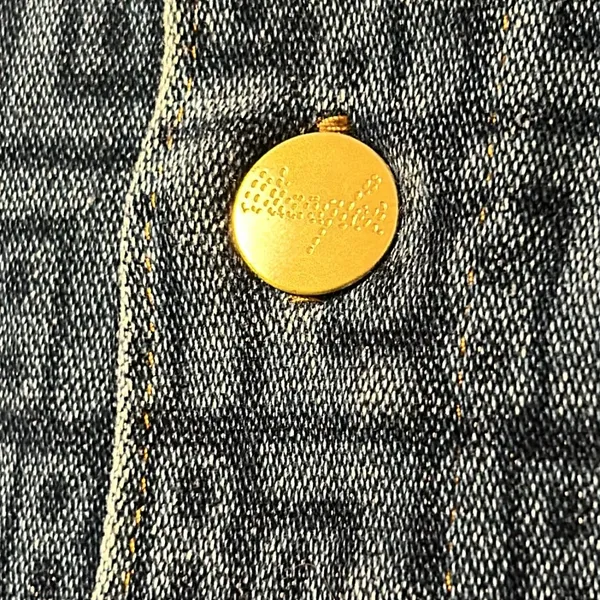 Wrangler Leon Bridges All Over Laser Denim Mini Skirt Women’s Small - Image 5