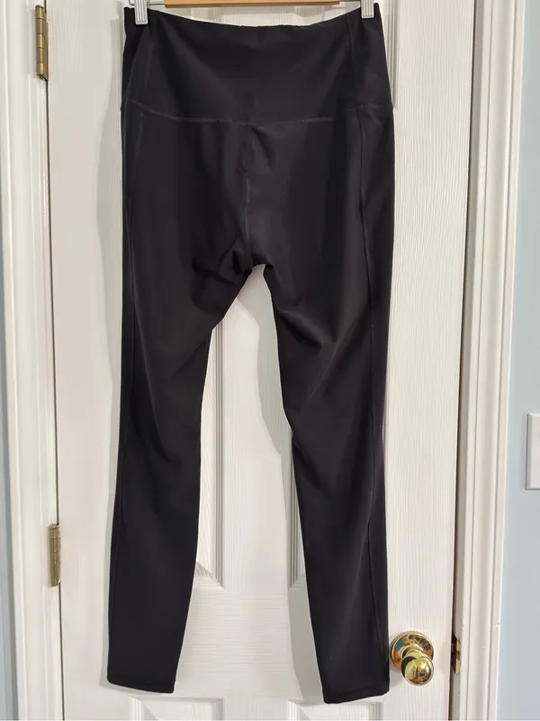 Reebok Black High Rise Athletic Leggings Large Compression Workout Yoga Pants - Image 3
