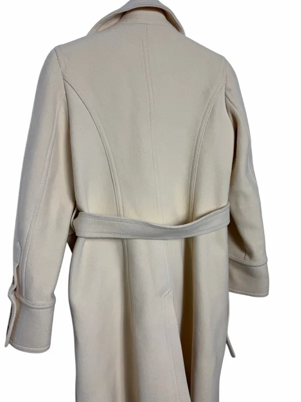 JCrew Cream Belted Peacoat - Image 4