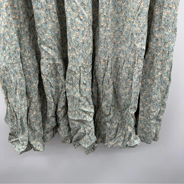 Lulus Sweet and Flirty Sage Green Floral Print‎ Two Piece Crop Top & Skirt XL - Image 5