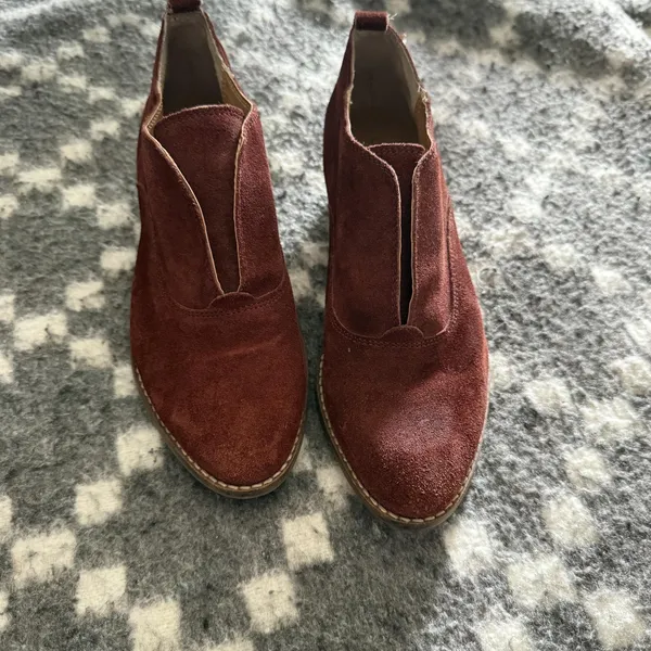Lucky Brand Shoes Womens Size 8M Brown Suede Ankle‎ Booties Low Heel Kimbery - Image 3