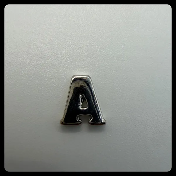 Origami Owl Letter A Charm Silver Crystal Initial Floating Locket Jewelry - Image 2
